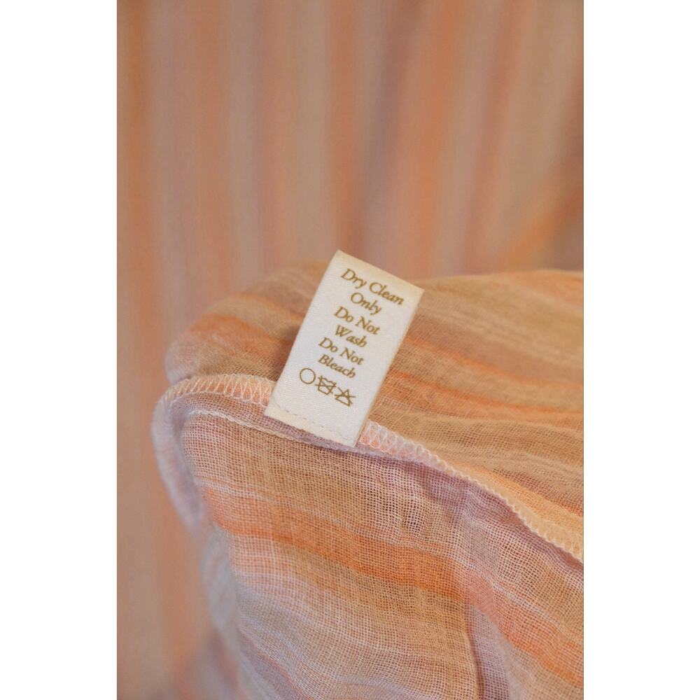 Christy Dawn Riley Maxi Coverup Dress In Salmon Stripe XS Bohemian Beach Gauze - Picture 8 of 16